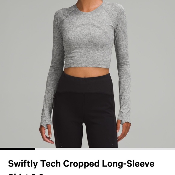 Swiftly tech cropped long sleeve shirt 2.0
Never worn
Size 4
Grey - Picture 1 of 1